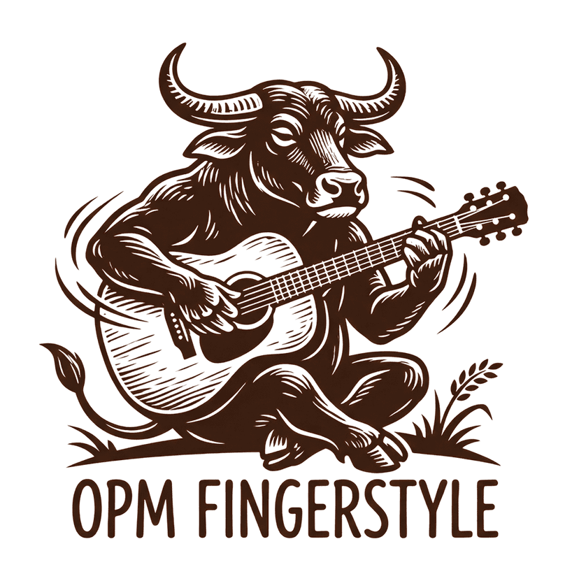 OPM Fingerstyle mascot — Carabao playing guitar
